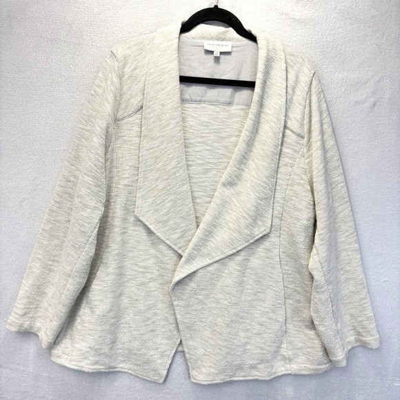 Skies Are Blue Sweaters - Anthropologie Skies Are Blue Curvy Open Cardigan Sweater 3X Beige Relaxed Knit